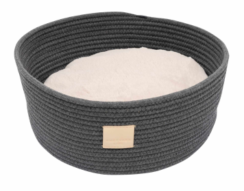 FuzzYard Life Rope Basket Bed (Color: Slate Grey)
