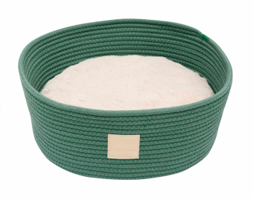 FuzzYard Life Rope Basket Bed (Color: Myrtle Green)