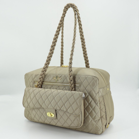 Porsha Dog Carrier (Color: Tan, size: One Size)