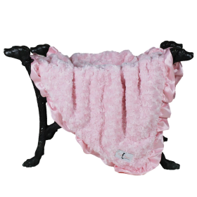 Ruffle Baby Dog Blanket (Color: Baby Pink, size: small)